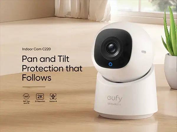 Eufy Indoor Cam C220 2K Pan & Tilt -White - GulfStore.com