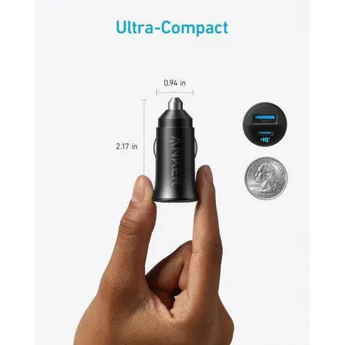 A2741H11 Anker Car Charger (30W, 2 Ports) - Black - GulfStore.com