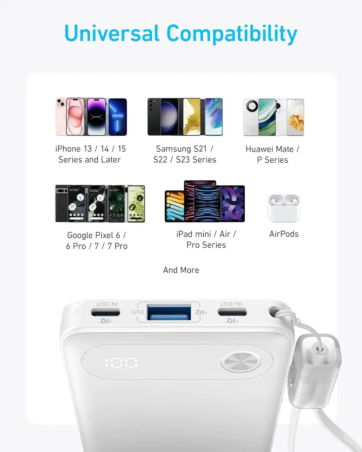 A1257H11 Anker Power Bank (10K, 22.5W) -Black - GulfStore.com