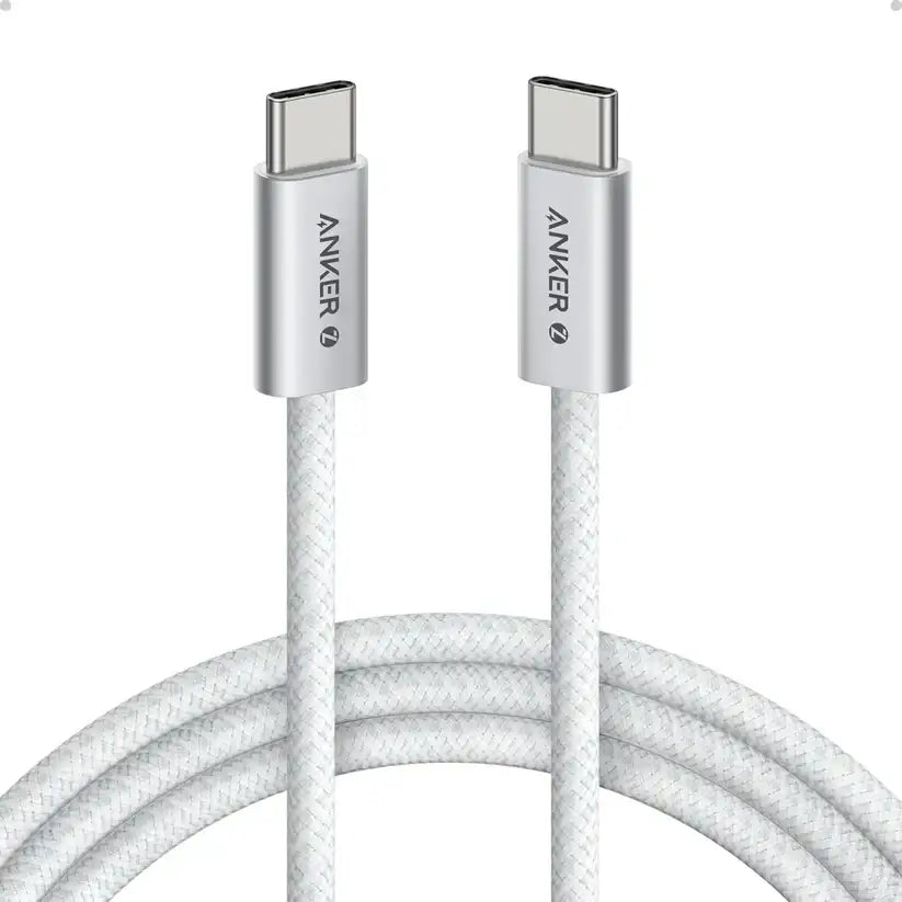 Anker Zolo USB-C to USB-C Cable 240W Braided (1.8m/6ft) -White - GulfStore.com