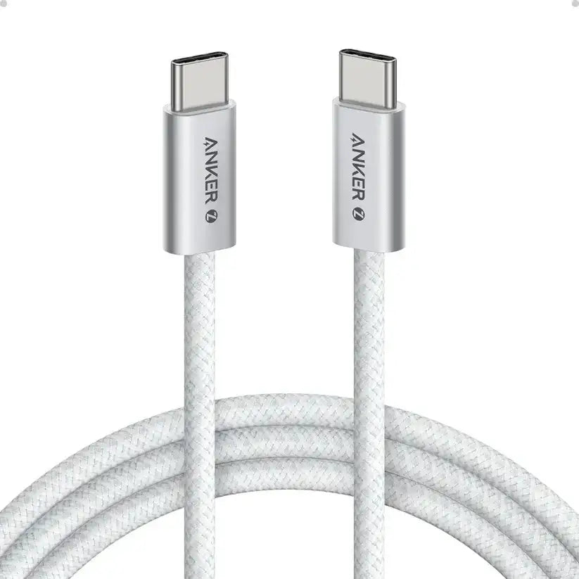 Anker Zolo USB-C to USB-C Cable 240W Braided (0.9m/3ft) -White - GulfStore.com