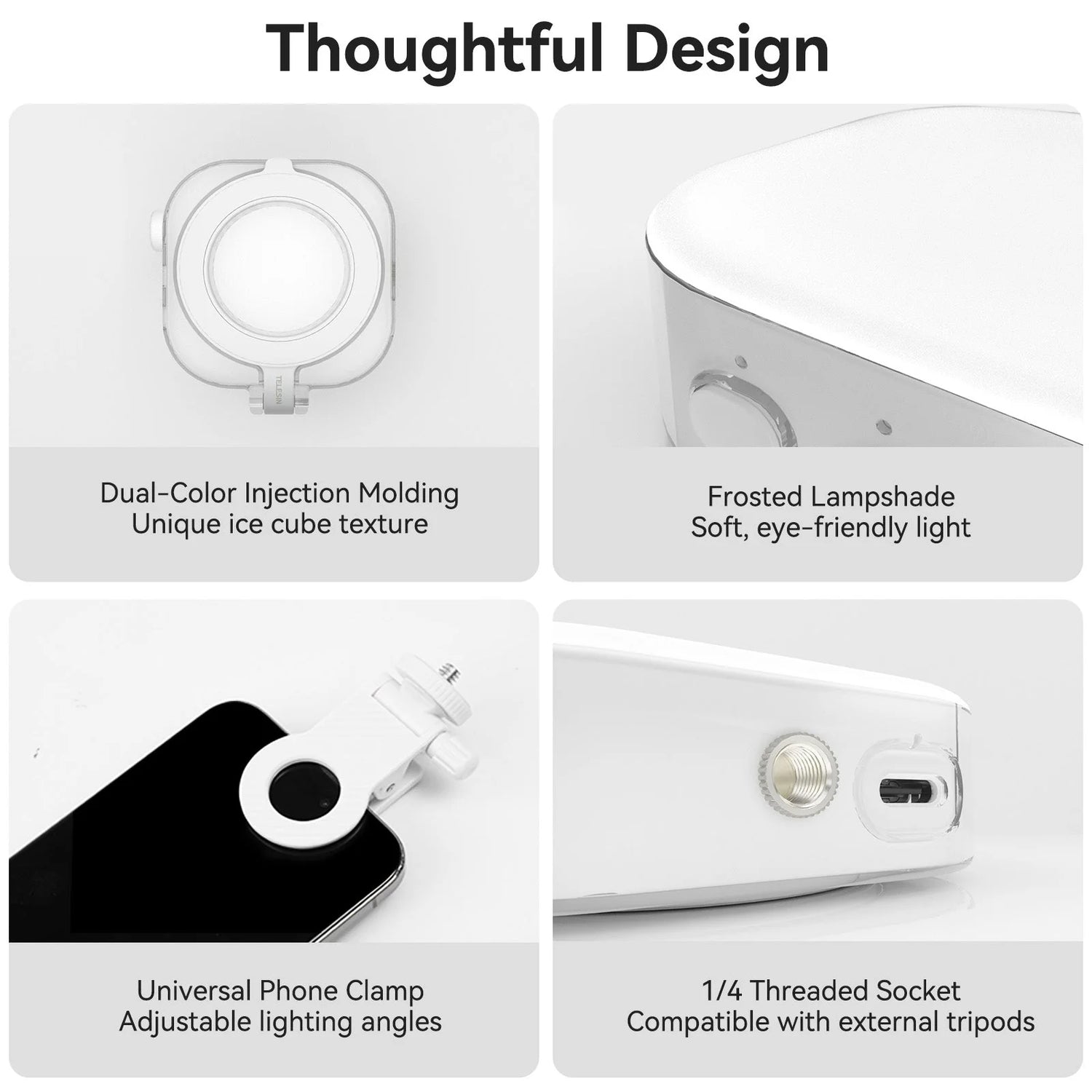 Telesin Magnetic Ice Cube Light for Phones