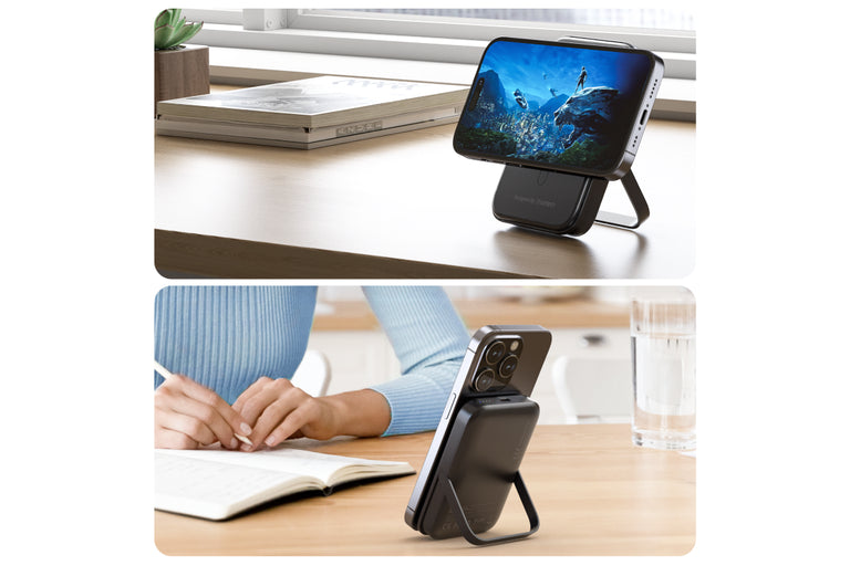 Choetech B743 Bk 10000Mah Pd20w Magnetic Power Bank With Holder Black Chargers & Cradles