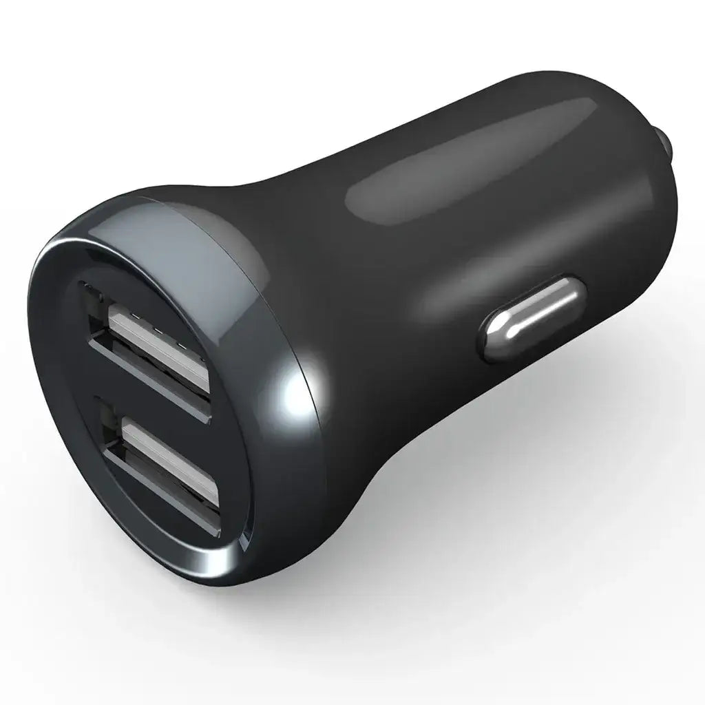 Porodo Dual Port Mini Car Charger 2.4A - Black - GulfStore.com
