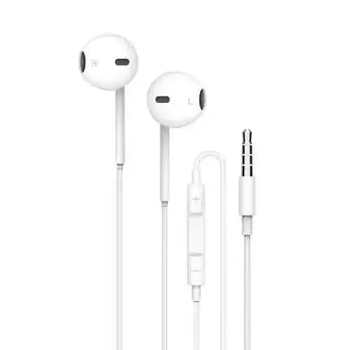 Porodo Soundtec Stereo Earphones With 3.5mm Aux Connector PD-STAEP-WH - White - GulfStore.com