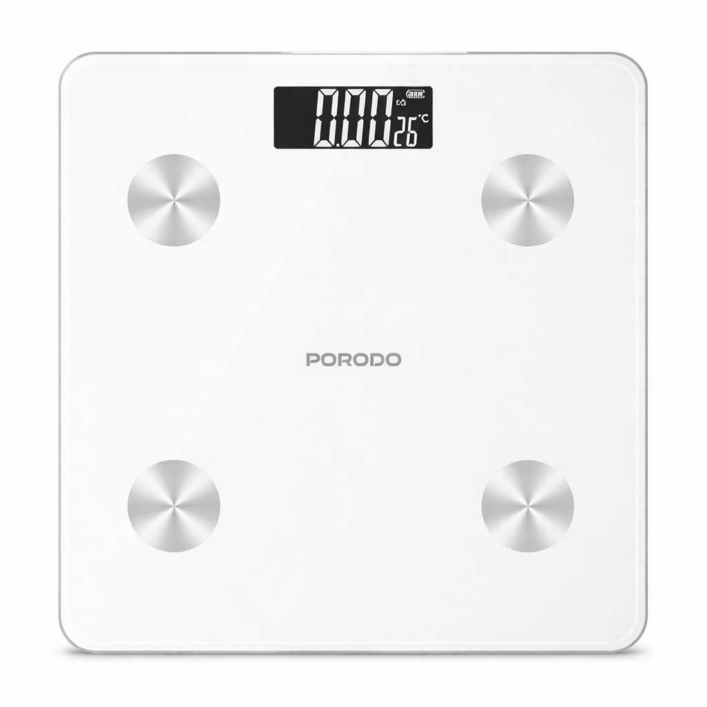 PDLLFST213WH | Porodo Gravia Smart Body Fat & BMI Scale | White