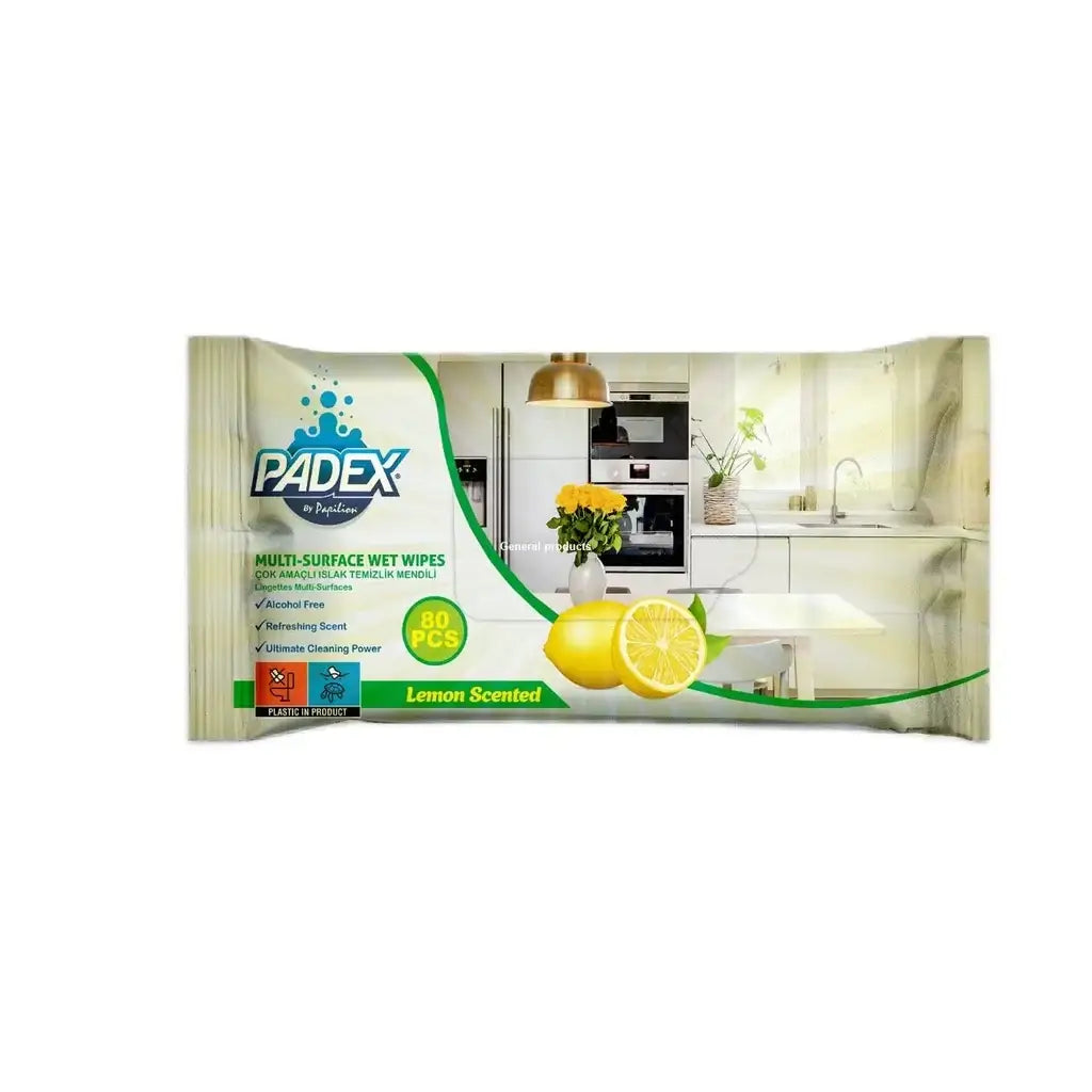 Padex Multi-Purpose Wet Wipes Lemon - GulfStore.com