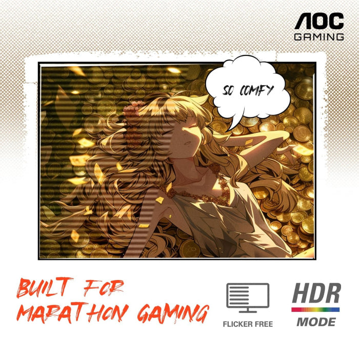 AOC 24G4E 24 Inch 180Hz FHD HDMI 2.0 1ms IPS Gaming Monitor - Black - GulfStore.com