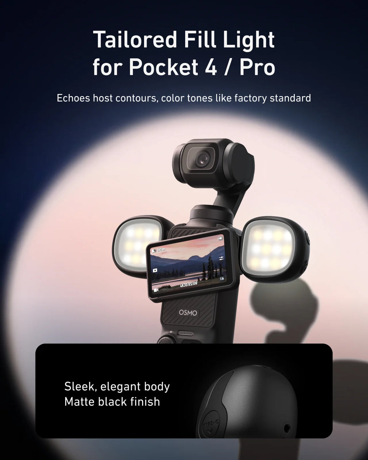 Telesin Mini Fill Light-Dual Light Kit for Pocket 4/ 4P