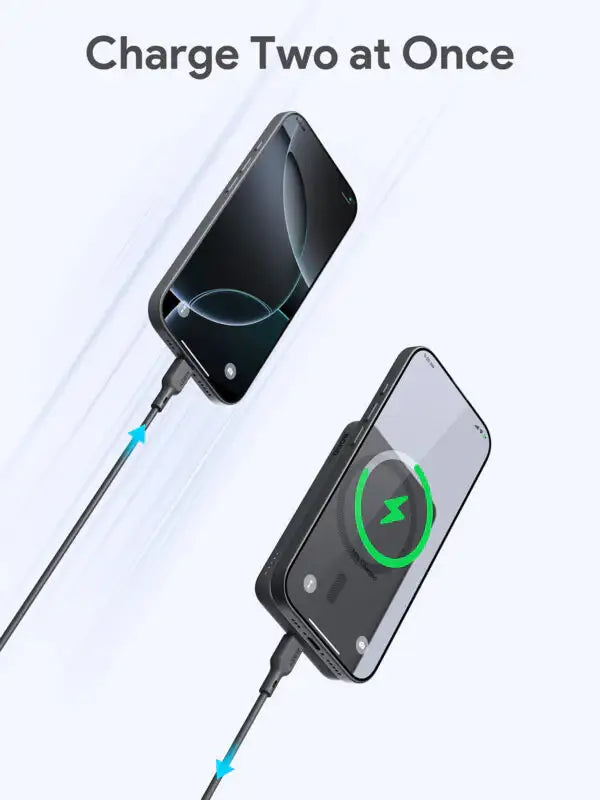 PB-MS03 | Aukey MagFusion 10000mAH Magnetic Wireless Charging Power Bank - GulfStore.com