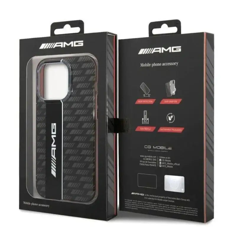 AMG Apple iPhone 14 Pro Transparent Double Layer Case with Carbon Pattern II - Black 3666339070649 - GulfStore.com