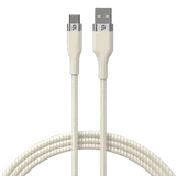 PR-RPBD12AC-WH | PowerO+ Rapid Pro Premium Braided Cable USB-A to C | 1.2M | White - GulfStore.com