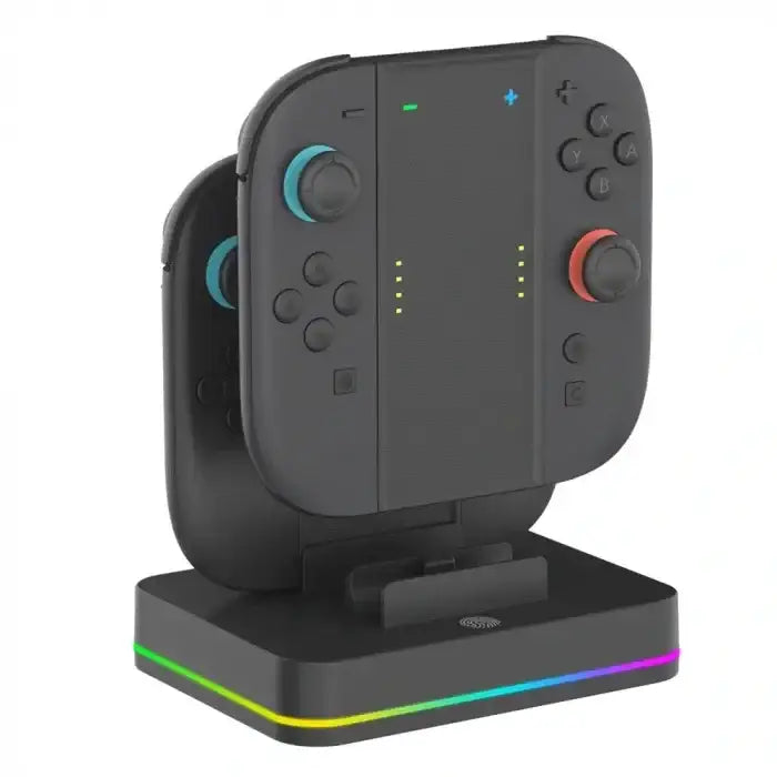 4 in1 RGB JoyCon Charging Dock For Nintendo Switch 2 - Black - GulfStore.com