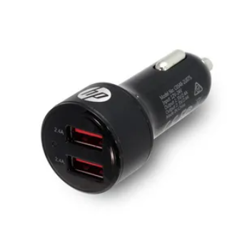 HP047GBBLK0TW | HP Dual USB A Car Charger Extreme 4.8 A | Black