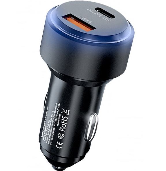 AMAZINGTHING , AT SPEED PRO PD51W / PPS33W , 2 PORT CAR CHARGER , BLACK, SP51WCA