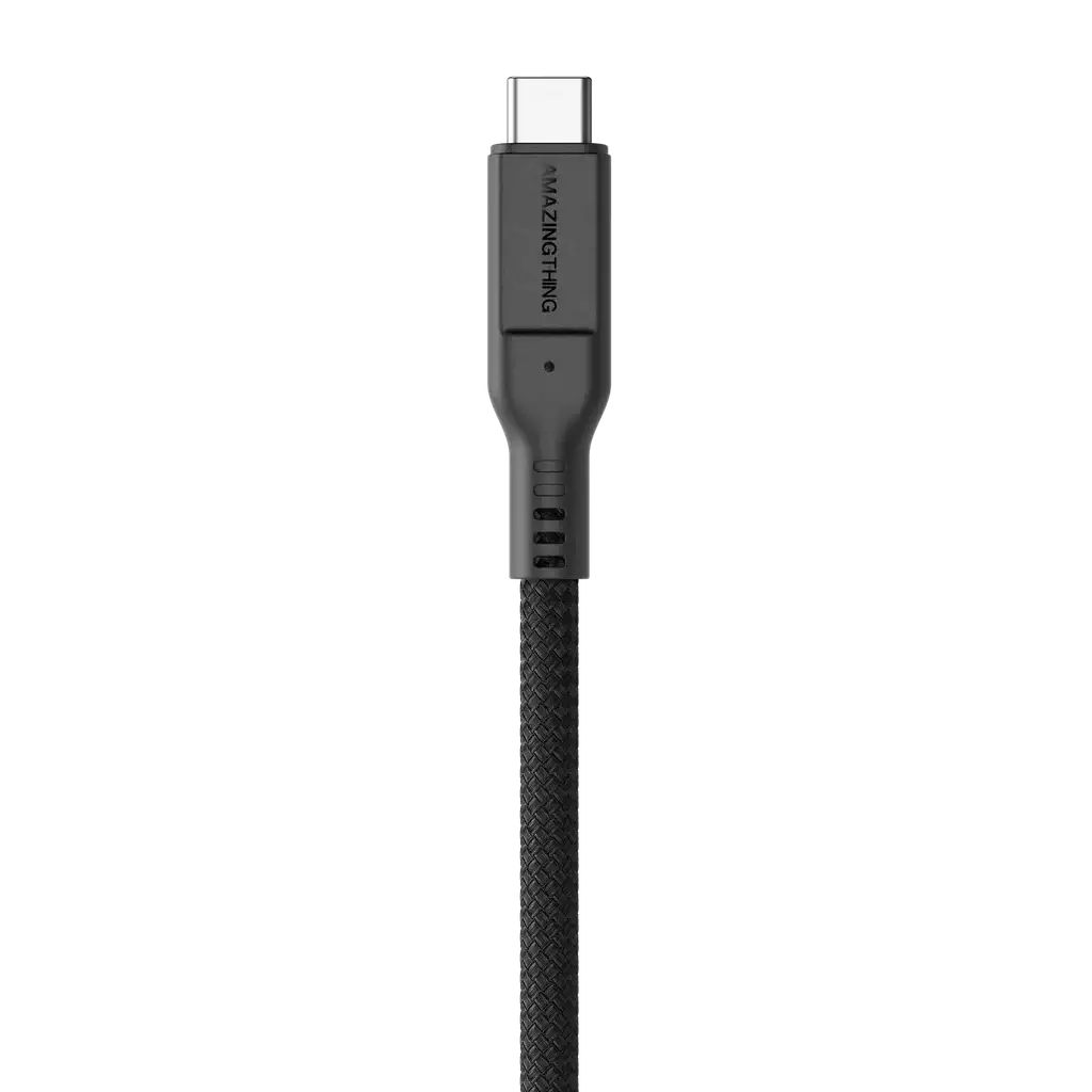 AMAZINGTHING , AT THUNDER PRO WITH HOLDER USB-C TO USB-C , 5.0A 240 W GEN2 , 1.2 M , BLACK , THC1.2MBK - GulfStore.com