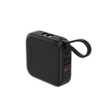 AMAZINGTHING | 17942 | THUNDER Go 10000Mah Power Bank With Built-In 2 Usb-C Cables | Black - GulfStore.com