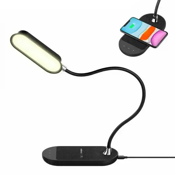 Momax Q.LED flex mini lamp with wireless charging QL5D - Black - GulfStore.com