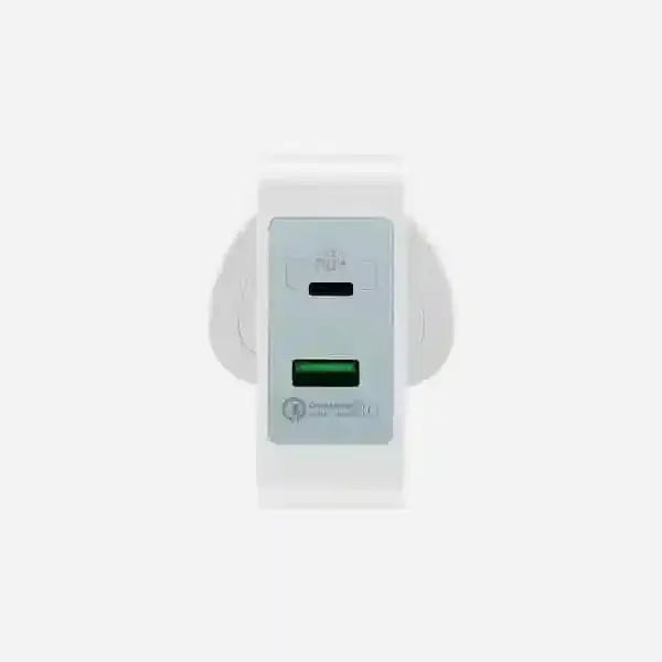 Momax One Plug 2 ports Fast Charging Adaptor 48W VPD0050 - White - GulfStore.com