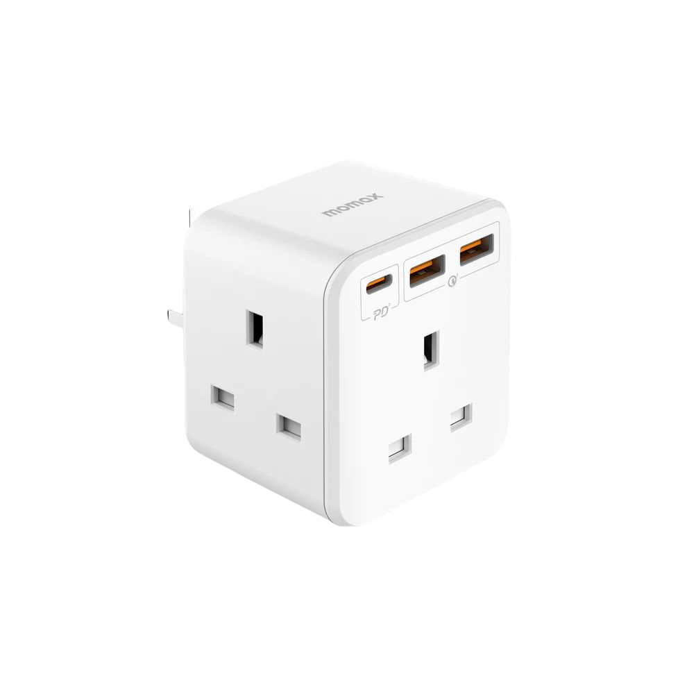Momax ONEPLUG PD20W 2A1C 3outlet strip US8UKW - White
