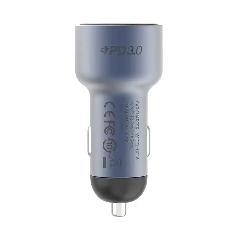 Momax MoVe 67W dual-port car charger - Grey - GulfStore.com