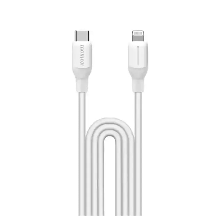 momax USB-CTo Lightning (1.2m / Support 35W)Charging + Data Cable(TPE + Silicon) White DL53W1-Link - GulfStore.com