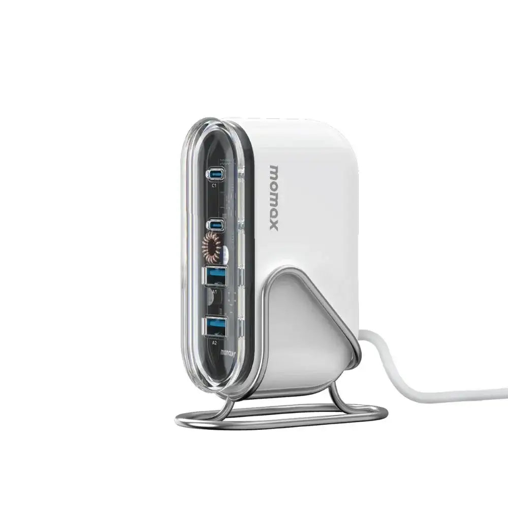 UM53UKW | Momax 1-Charge Flow 80W 4-Port Desktop Charger | UK | White - GulfStore.com