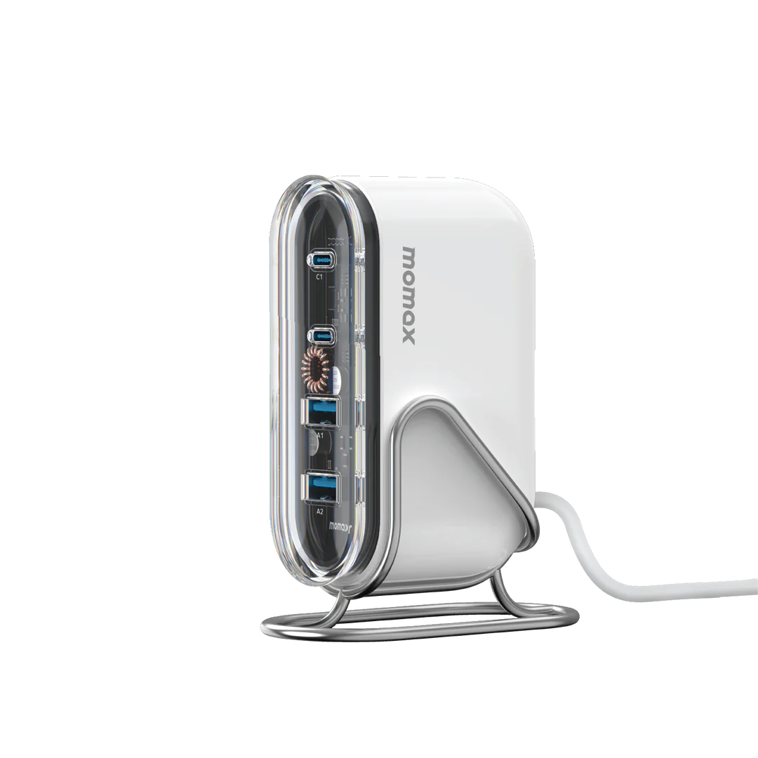 momax Charge Flow 80W 4-Port Desktop Charger (UK) (White) White UM53UKW1