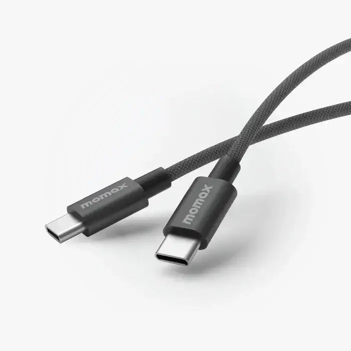 MOMAX Elite USB-C to USB-C Braided Cable 60W 1.5m - black - GulfStore.com