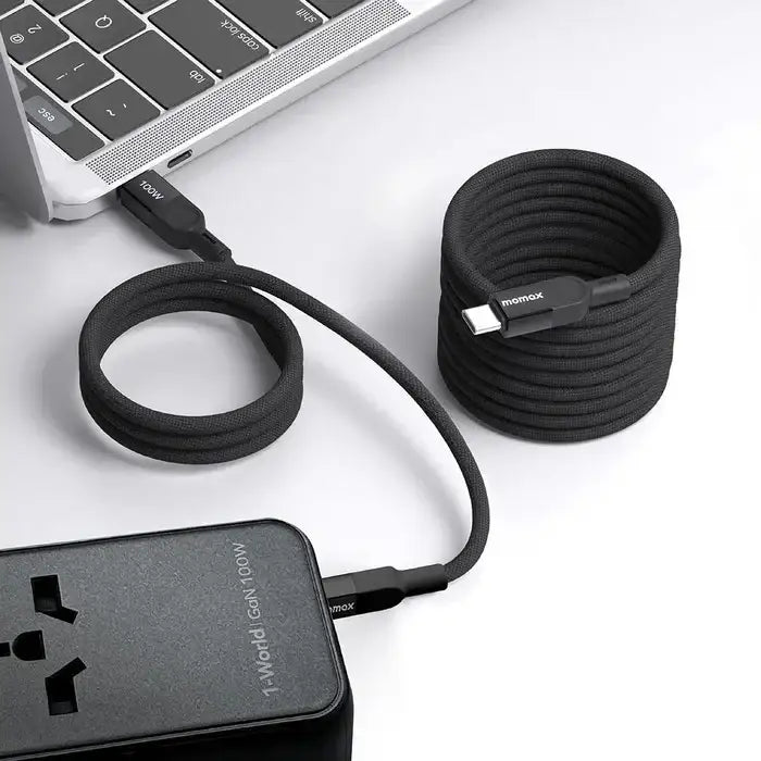 MOMAX Mag.Link Magnetic USB-C to USB-C Cable 100W Up to 2m - GulfStore.com