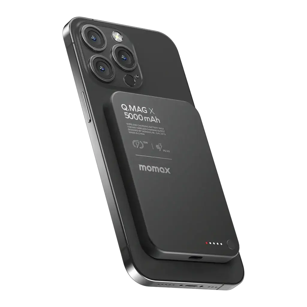 IP116AD | Momax Q.Mag X 5000mAh wireless battery pack | Black - GulfStore.com