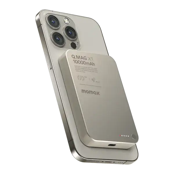 IP117AE | Momax Q.Mag X1 10000mAh wireless battery pack | Titanium - GulfStore.com