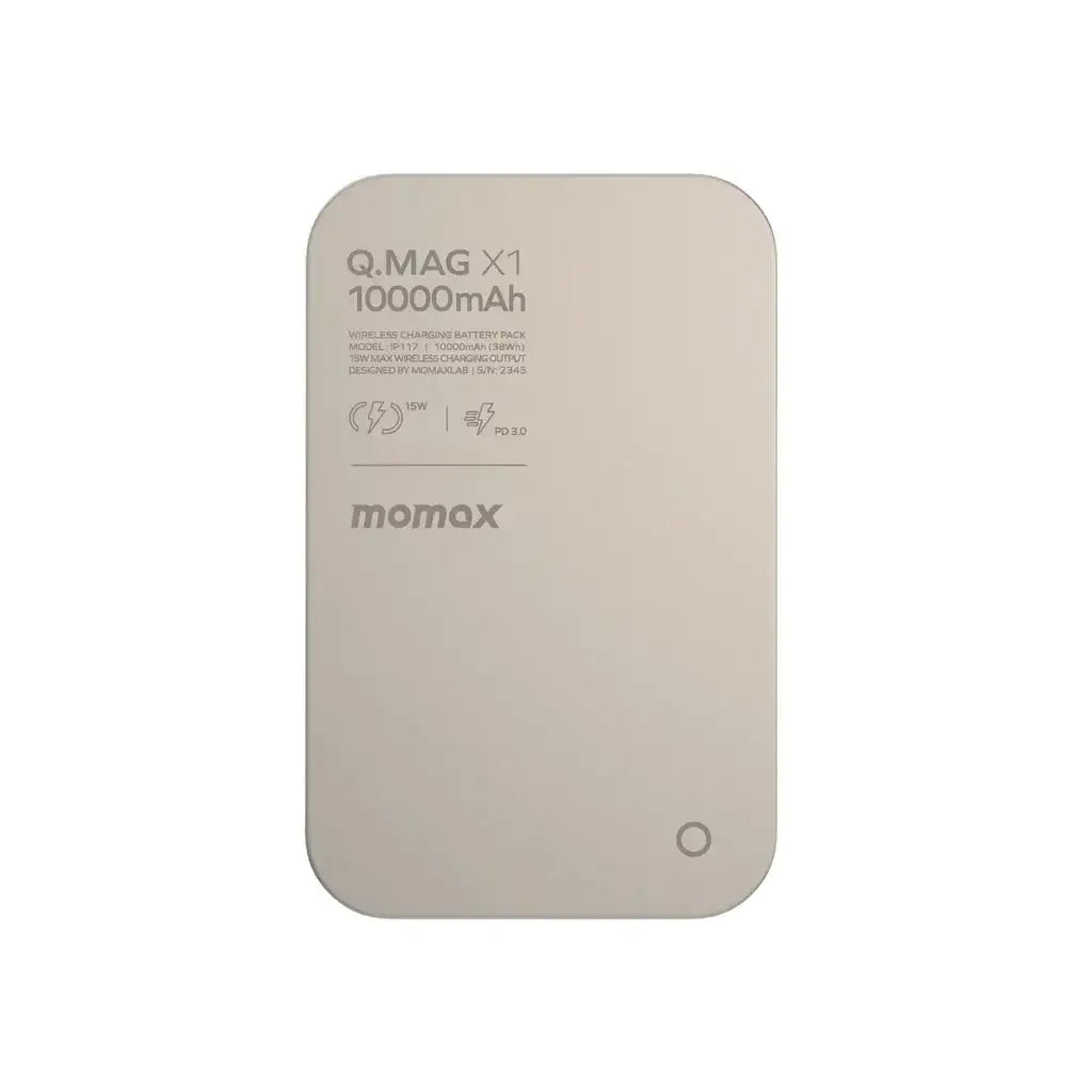 IP117AE | Momax Q.Mag X1 10000mAh wireless battery pack | Titanium - GulfStore.com