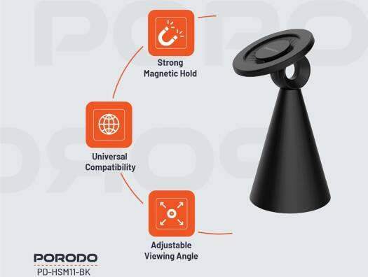 Porodo MagSafe Magnetic Desk Mount - Black - GulfStore.com