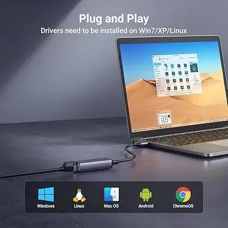 CM209 | UGREEN | USB to RJ45 Ethernet Adapter Aluminum Case (Space Gray) | 50922 - GulfStore.com