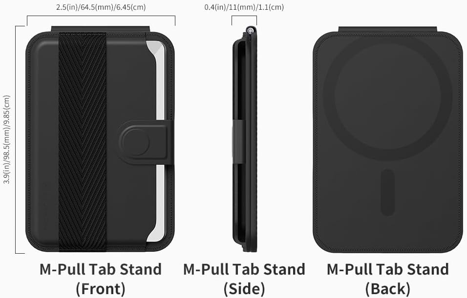 Sinjimoru | SMA-PLTB-STAN-BK | Sinjimoru M-Pull Tab Stand Magsafe Wallet