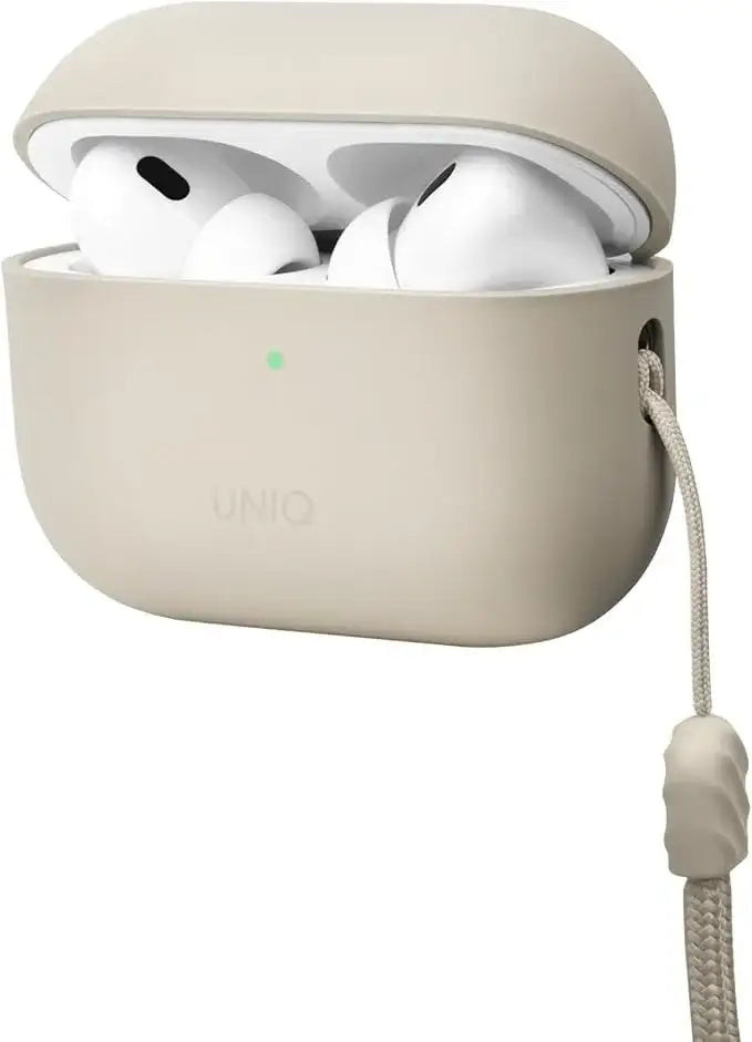 UNIQ LINO HYBRID LIQUID SILICON AIRPODS PRO 2ND GEN (2022) CASE - BEIGE (IVORY) - GulfStore.com