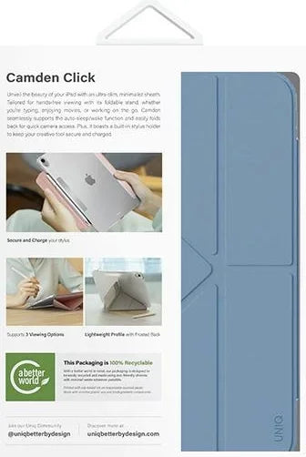 UNIQ | PDA112024 | Camsblu Camden Click New Ipad Air 11 2024 | Stone Blue Stone Blue