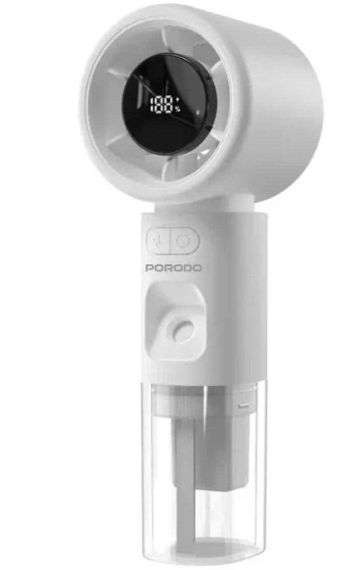 Porodo Cool & Hydrate Mini Fan & Humidifier White