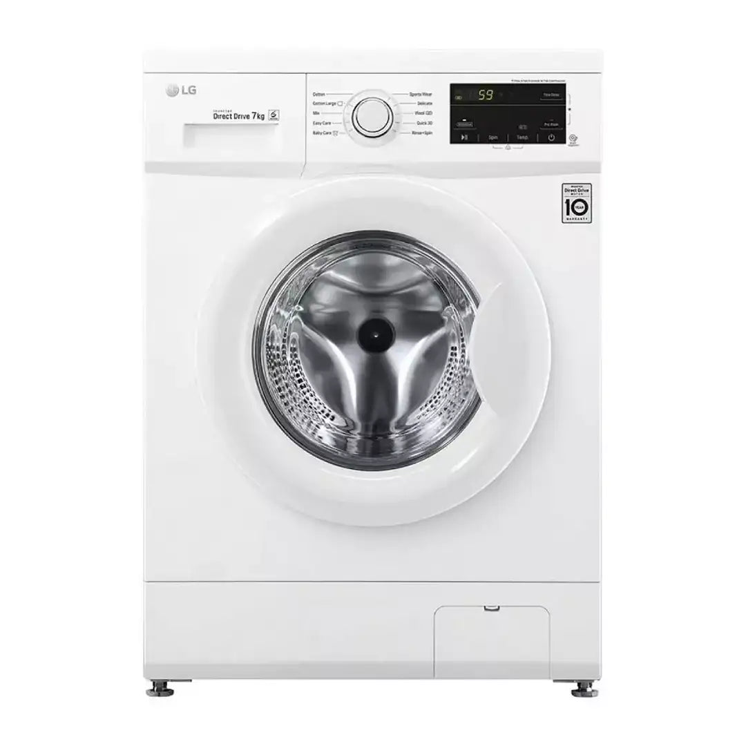 LG 7kg Front Loading Washer, White - (FH2J3QDNL02) - GulfStore.com
