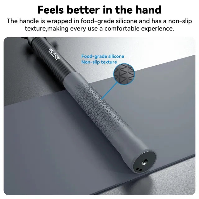 Telesin Third Generation 3.0m Carbon fiber selfie stick for action cameras