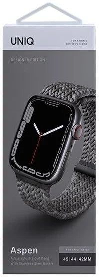 UNIQ | Aspen Braided Designer Edition For Apple Watch 42 | 44 | 45MM | Pebble Grey