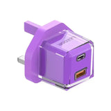 LD-105Q , LEEDOR ADAPTOR PD20W+QC18W CRYSTAL GLASS , PURPLE - GulfStore.com