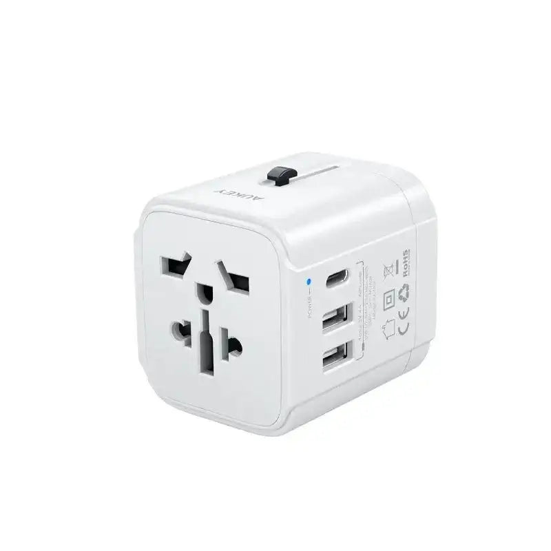 Aukey ,Universal Adapter with 3 USB Ports - GulfStore.com