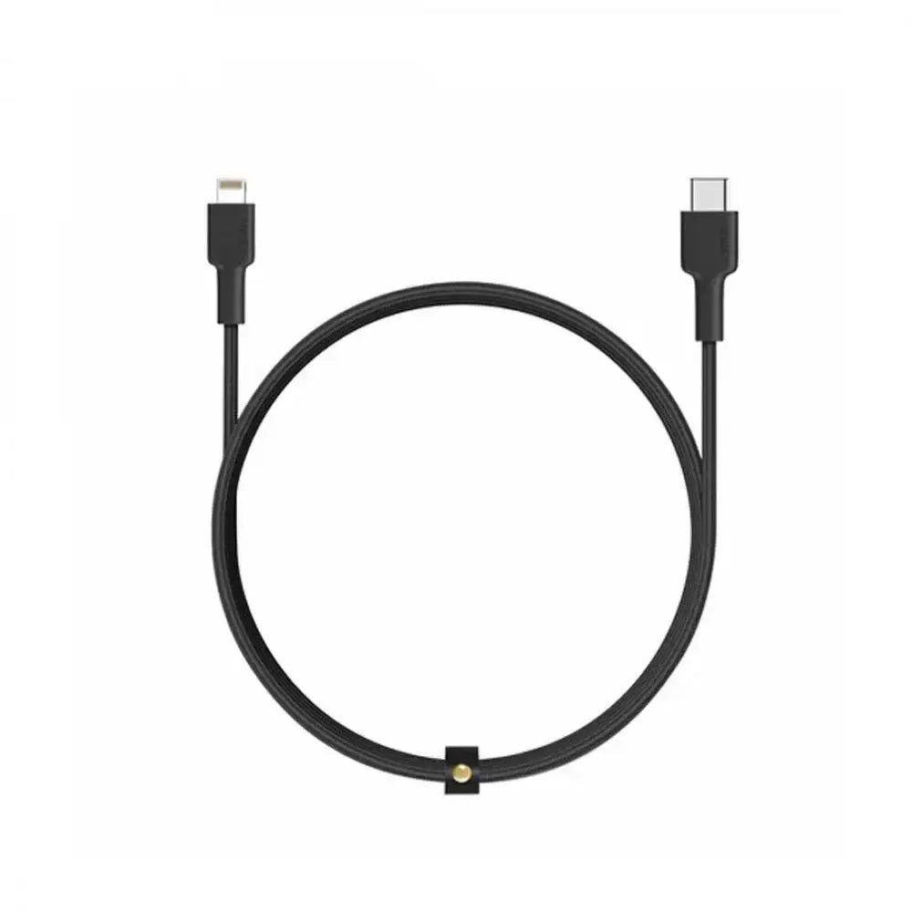 Aukey Braided USB-C to Lightning Cable (1.2m / 3.95ft) - Black - GulfStore.com