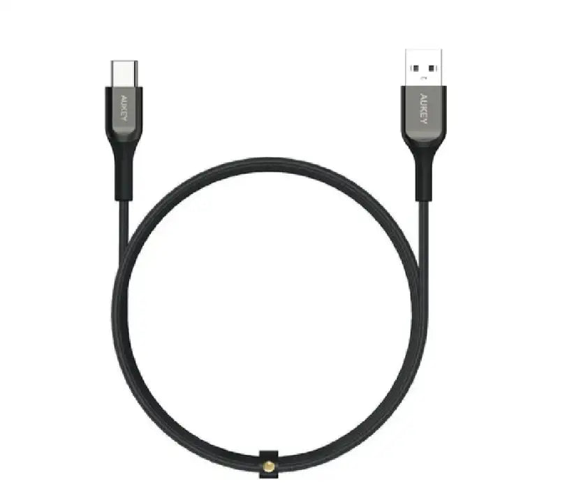 Aukey Kevlar Core USB-A to C Cable(1.2m / 3.95ft) - Black - GulfStore.com