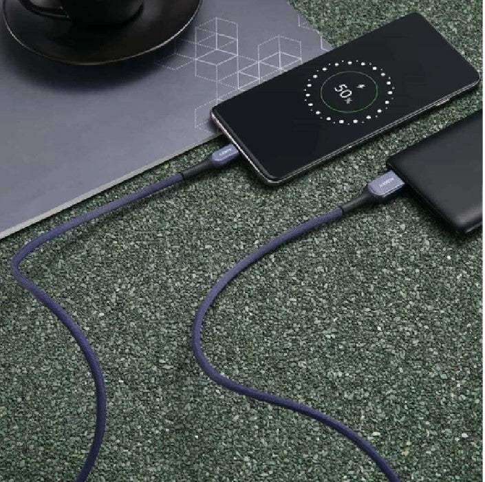 Aukey Kevlar Core USB-A to C Cable(1.2m / 3.95ft) - Black - GulfStore.com