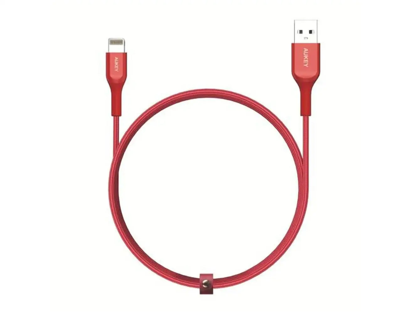 Aukey Kevlar Core Lightning to USB-A Cable (1.2m / 3.95ft) - Red - GulfStore.com