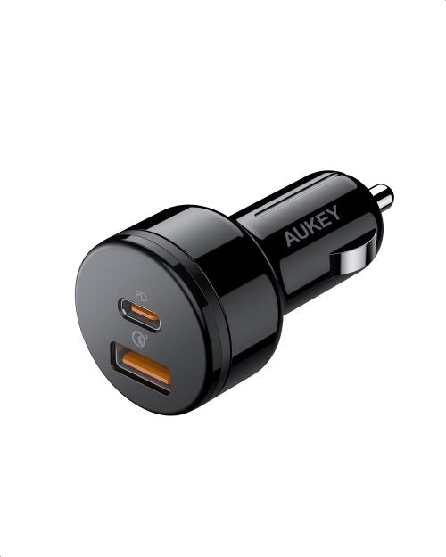 AUKEY, 36W 2-port Car Charger with PD 3.0 , CC-Y18 BK