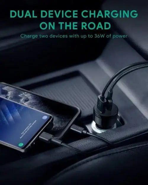 AUKEY, 2-port Car Charger with PD 3.0 - GulfStore.com